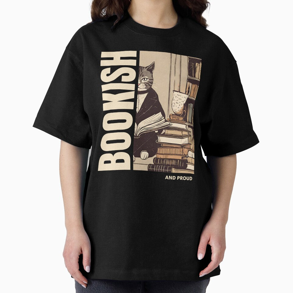 Bookish and proud beige cute cartoon funny cat by SoulfulT
