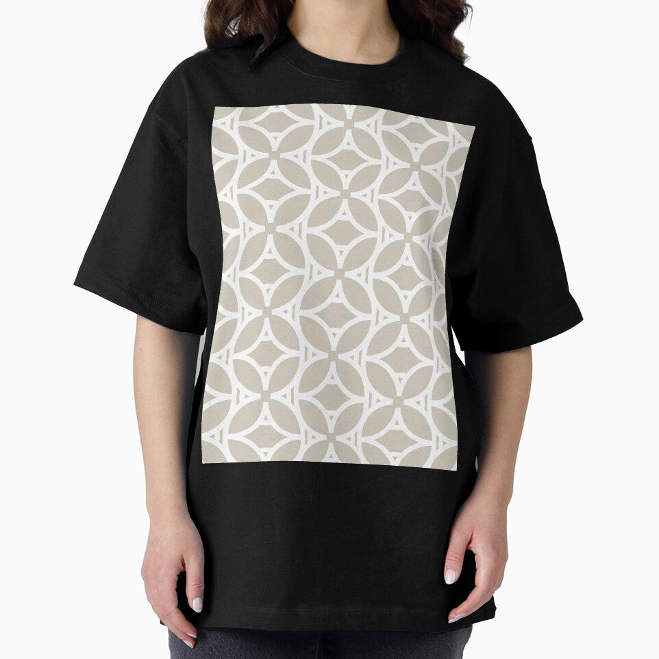Beige and White Tessellation Line Pattern 37 Pairs DE 2022 Trending Color Bay Salt DET642 by ColorOfTheYears