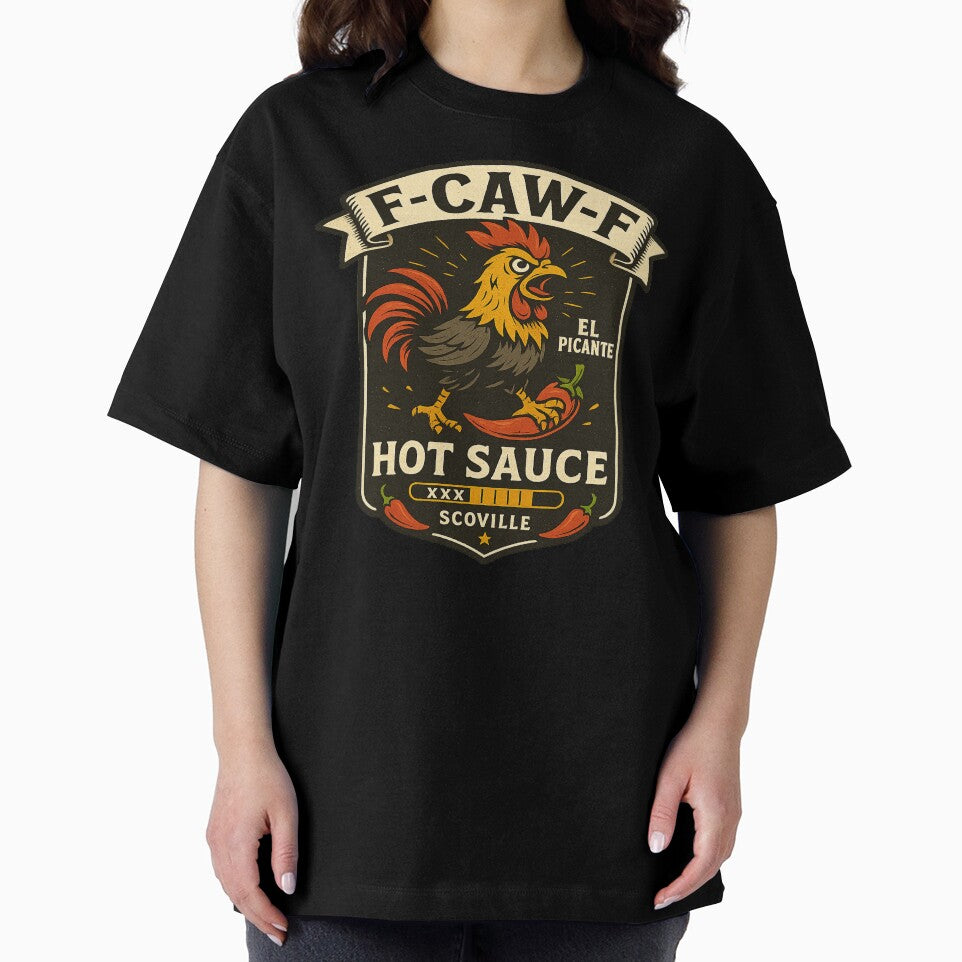 Retro Rooster Hot Sauce Emblem F-CAW-F by Derpy Lab