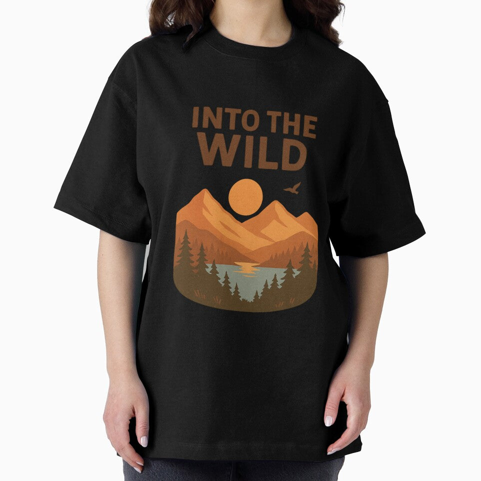 Into the Wild – Minimalist nature design with sunset and mountains by GentleinNature