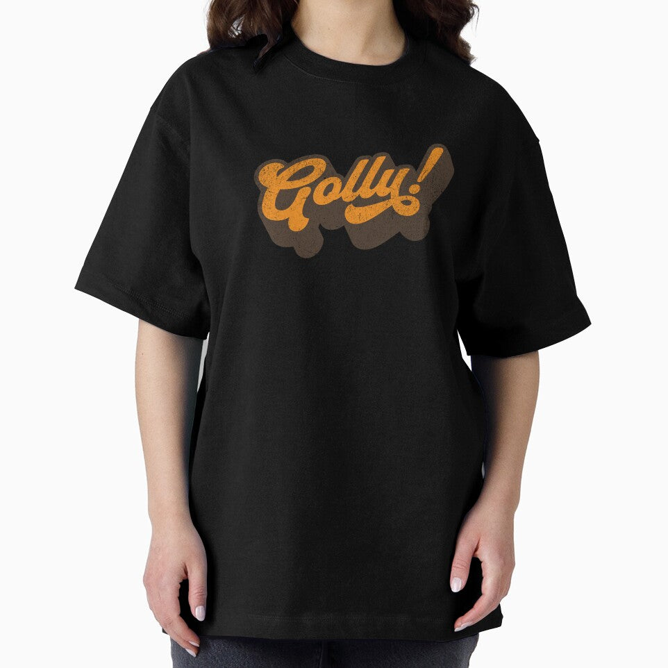 Golly! Retro 70s Script - Vintage Orange Statement Design by picadillyprints