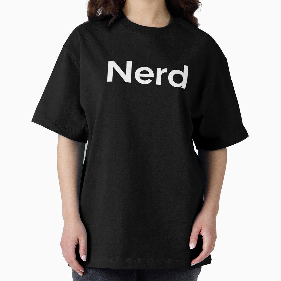 Nerd lettering minimalist – stylish geek design for IT & gaming by Fuechse