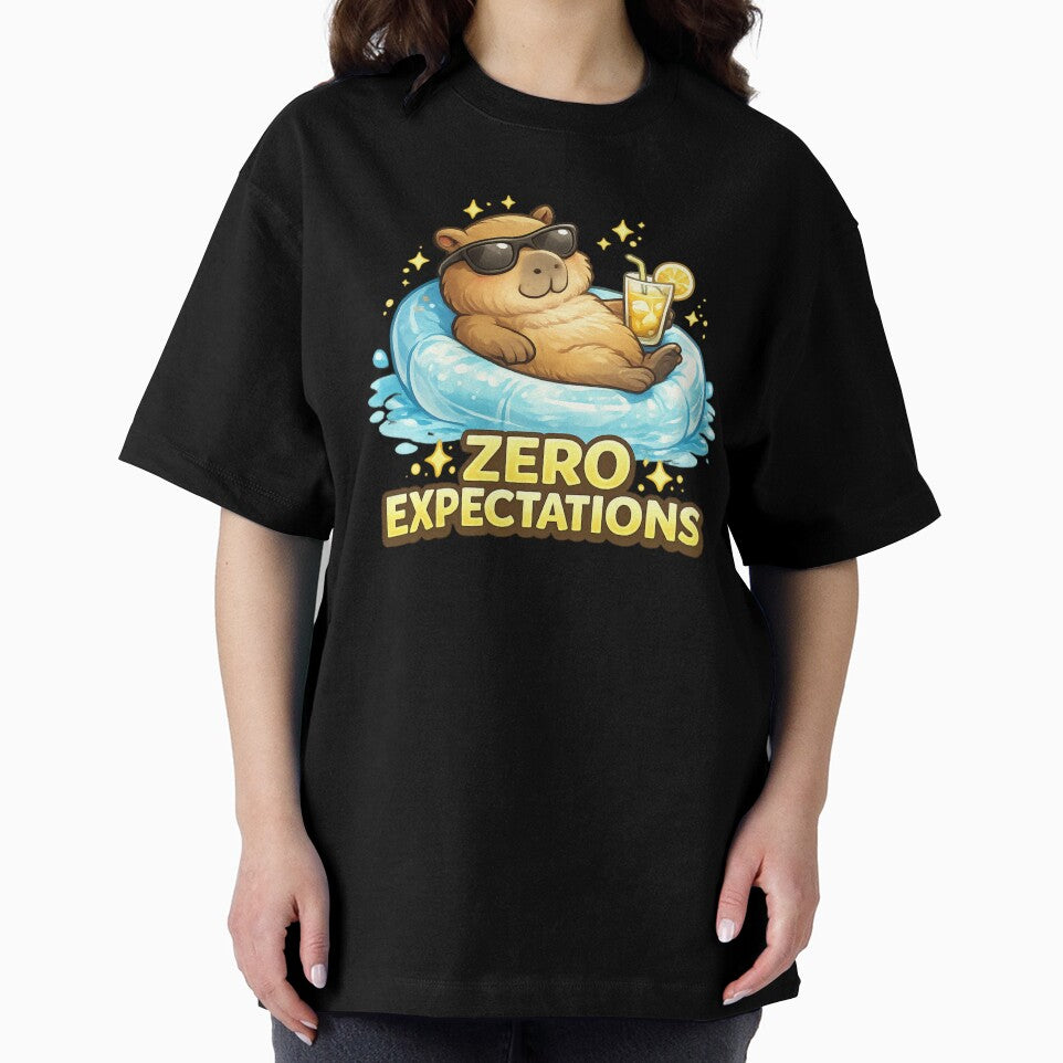 Zero Expectations Chill Capybara Float by Papier Atelier Art