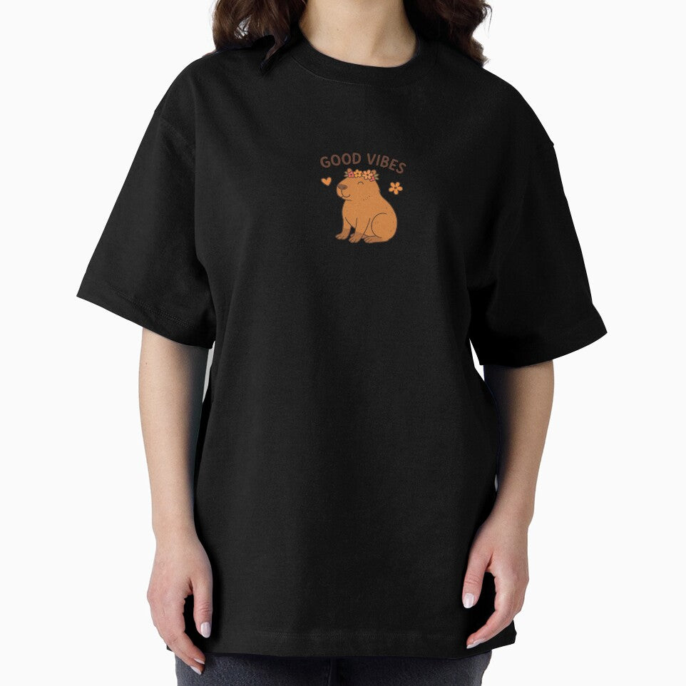 Good Vibes Capybara – Cute Motivational Animal Design by edimoraes