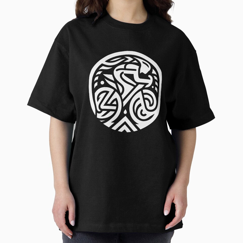 White tribal cycling logo by RICAMTP