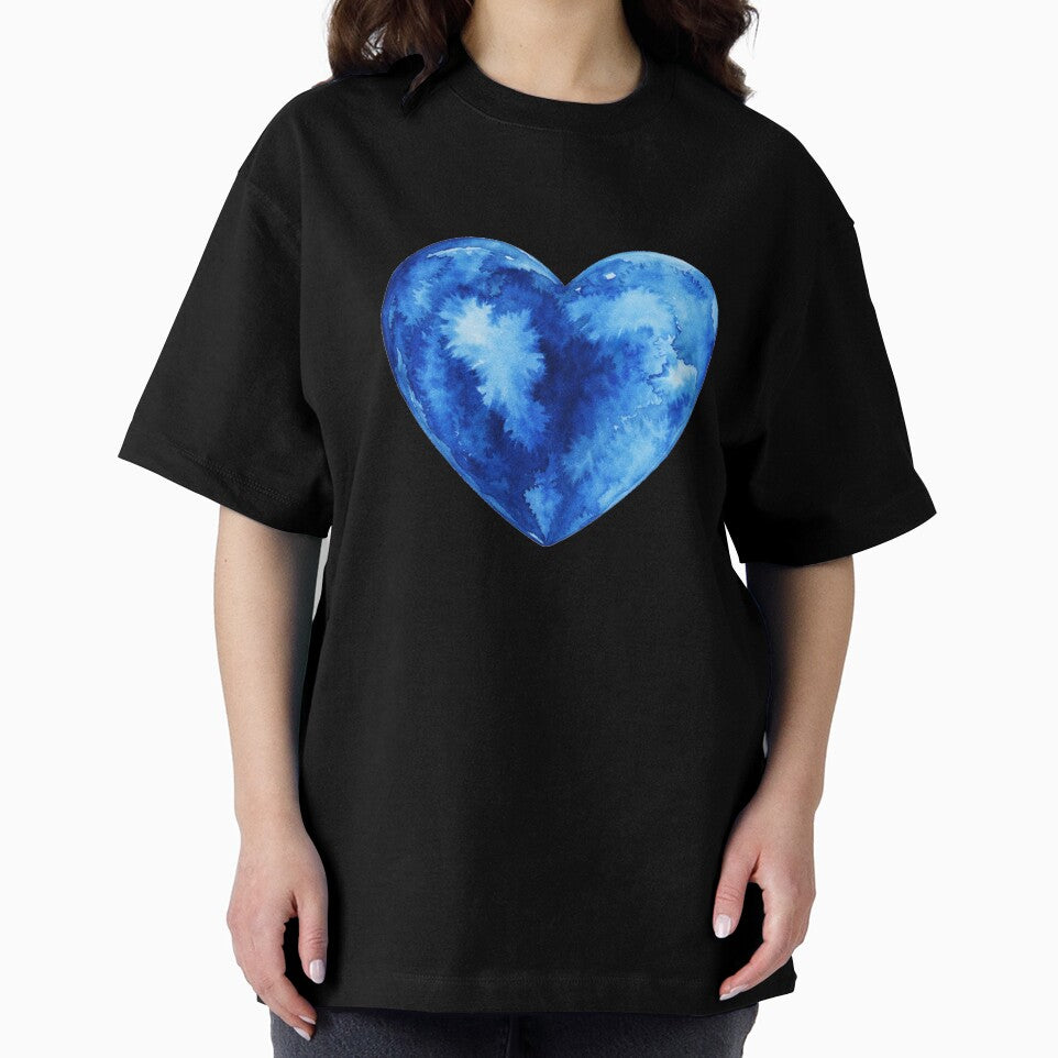 Blue Watercolor Heart by Blink Art Studio