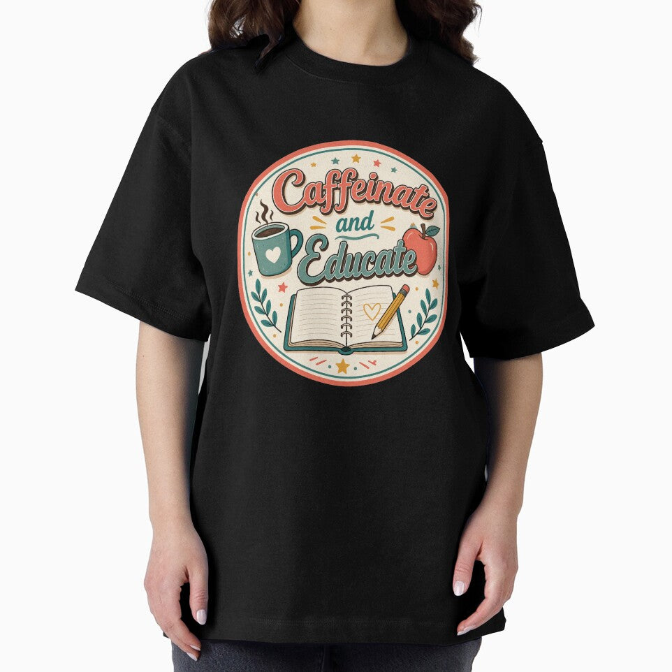Coffee and Educate Teacher Badge Design by Sketchlegacy