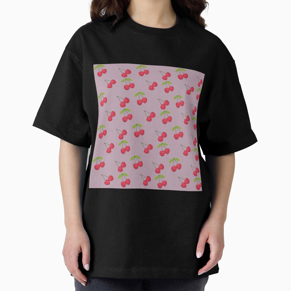 Retro Cherry Pattern _ Elegant Mauve by Mimi Huang