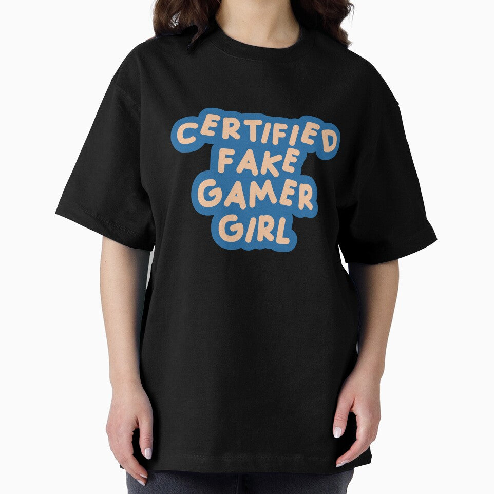 Certified Fake Gamer Girl Blue & Tan by FakeGamerGirls
