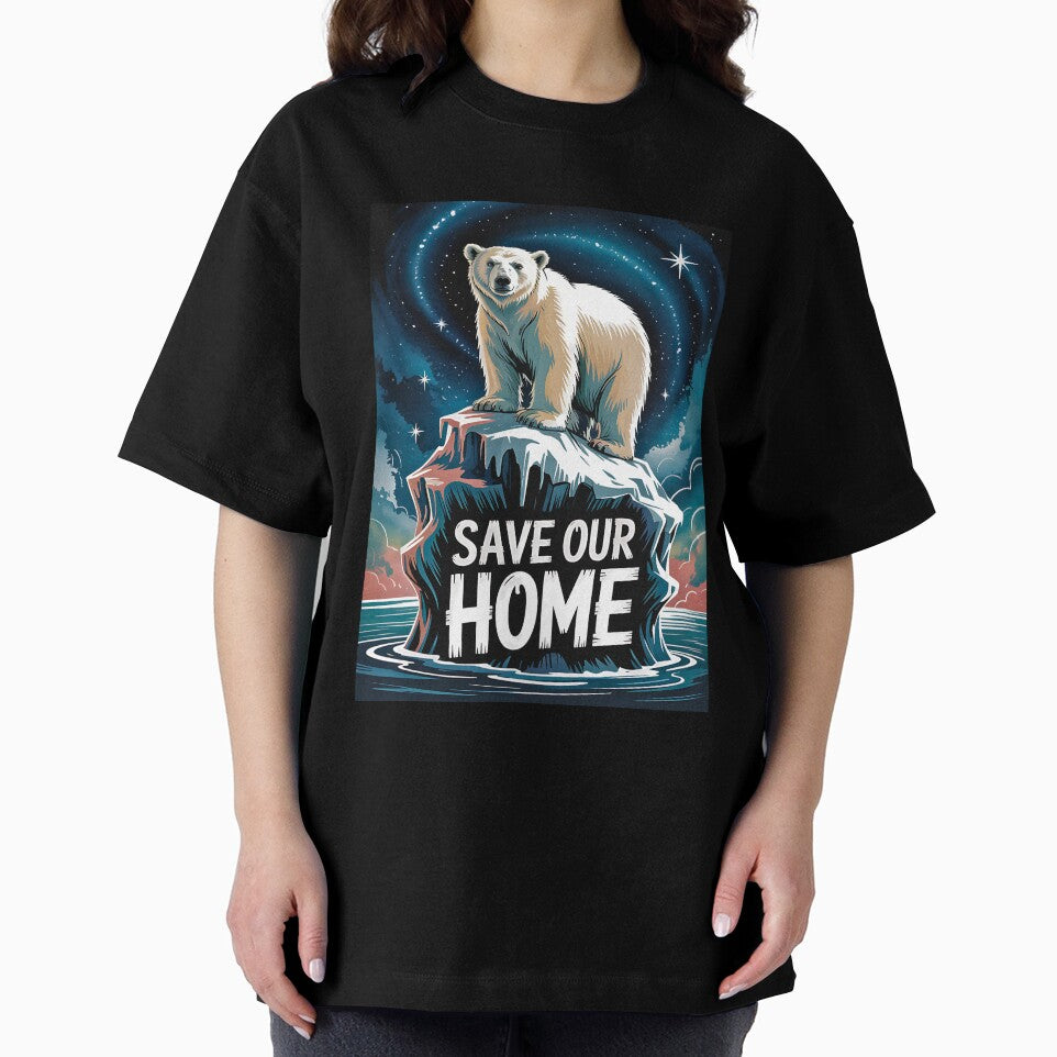Save Our Home Polar Bear Art Print - Eco-Friendly Wildlife Decor by pnidesign