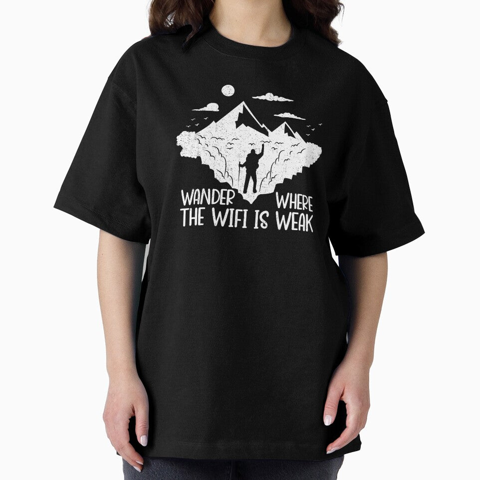 Wander Where The Wifi Is Weak Hiking Nature Hiker by anziehend