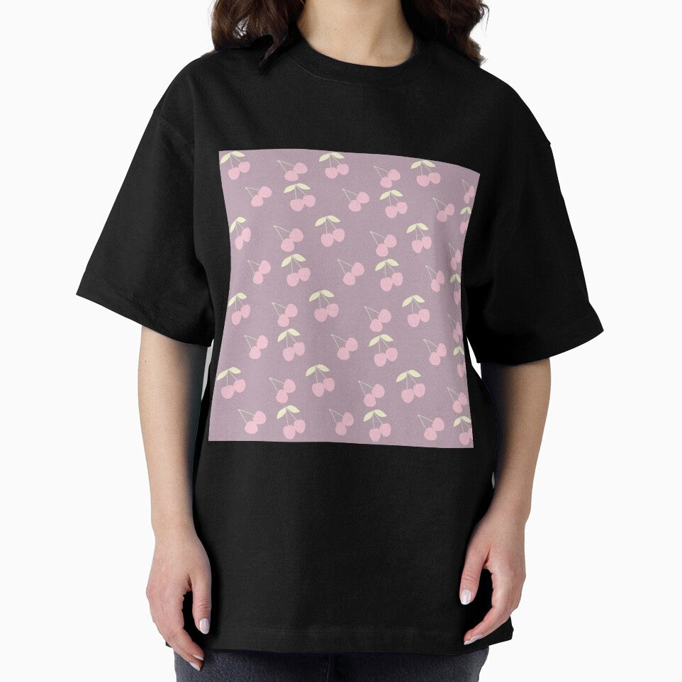 Retro Cherry Pattern _ Light Elegant Mauve by Mimi Huang
