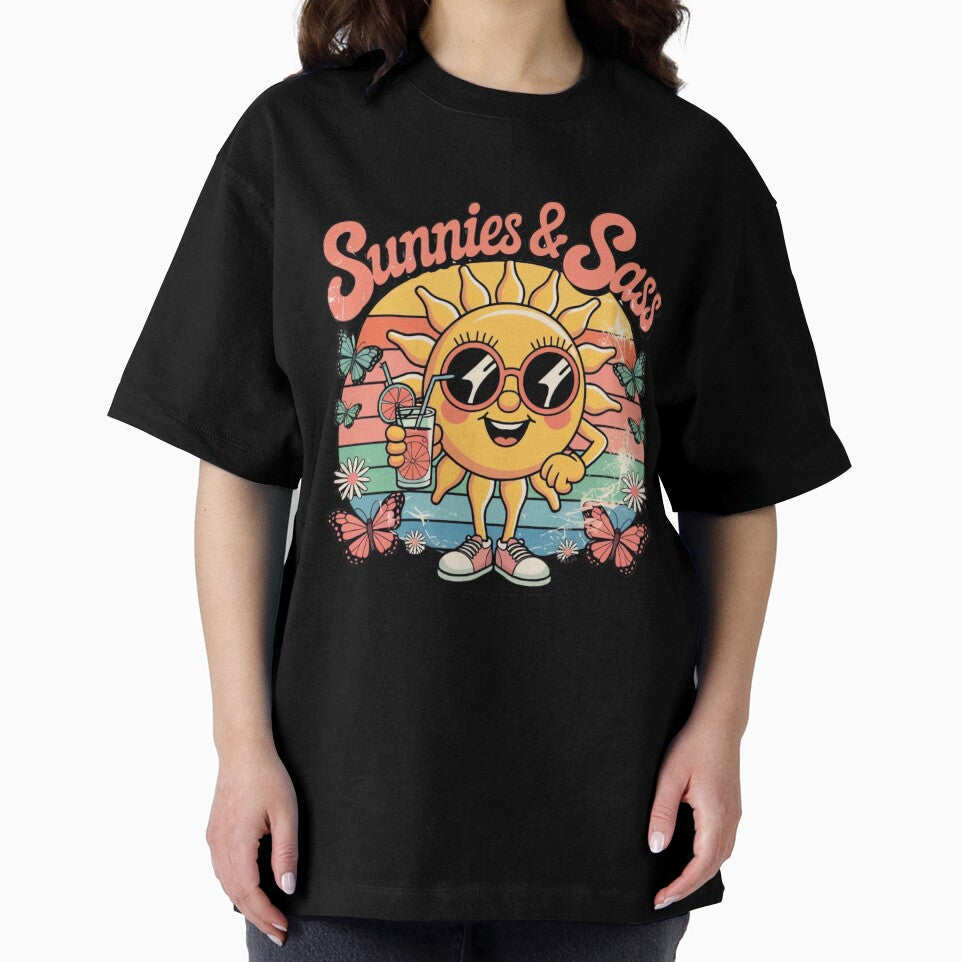 Sunnies & Sass – Retro Cartoon Sun Character Vintage Summer Vibes Design by ARTReMi