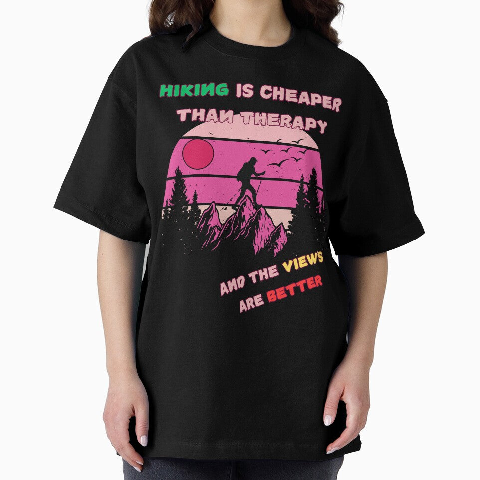 Hiking is Cheaper Than Therapy – And the Views Are Better T-Shirt Stickers by Gracjan Mikitin