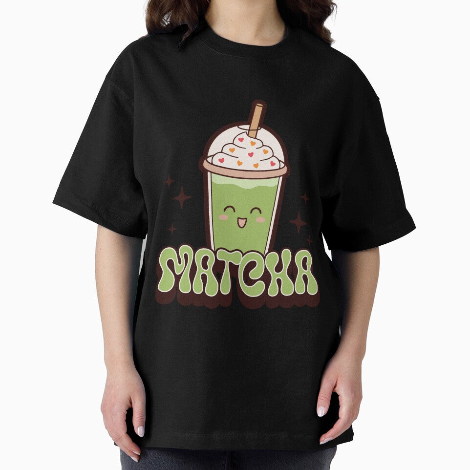 Cute Matcha Drink Illustration – Kawaii Green Tea Cup by Trend-Dify
