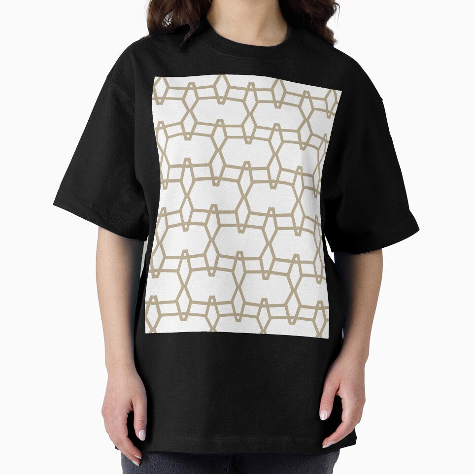 Tan and White Tessellation Line Pattern 9 Pairs DE 2022 Trending Color Bamboo Screen DE6193 by ColorOfTheYears