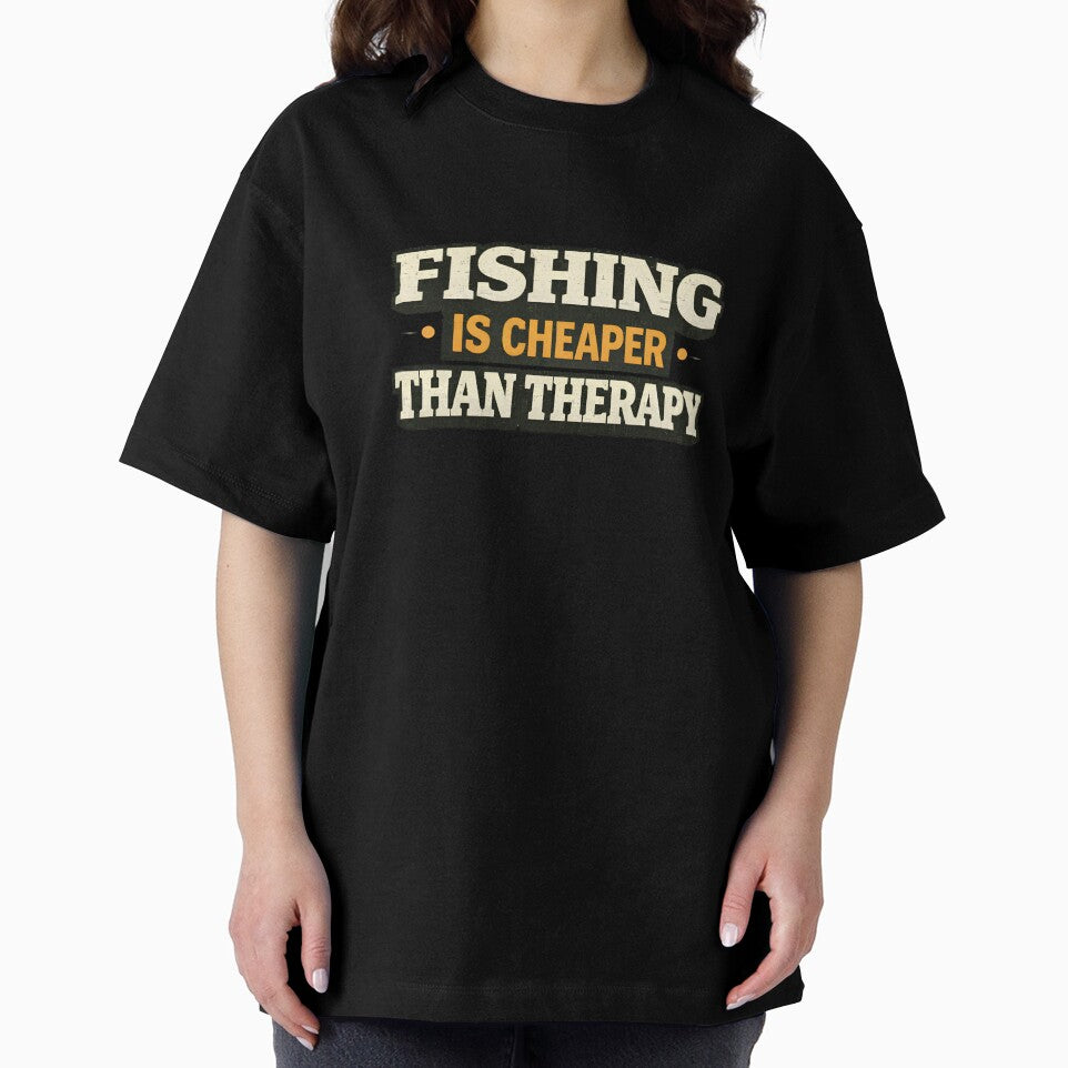 Fishing Is Cheaper Than Therapy – Funny Fishing Quote by SVALANART