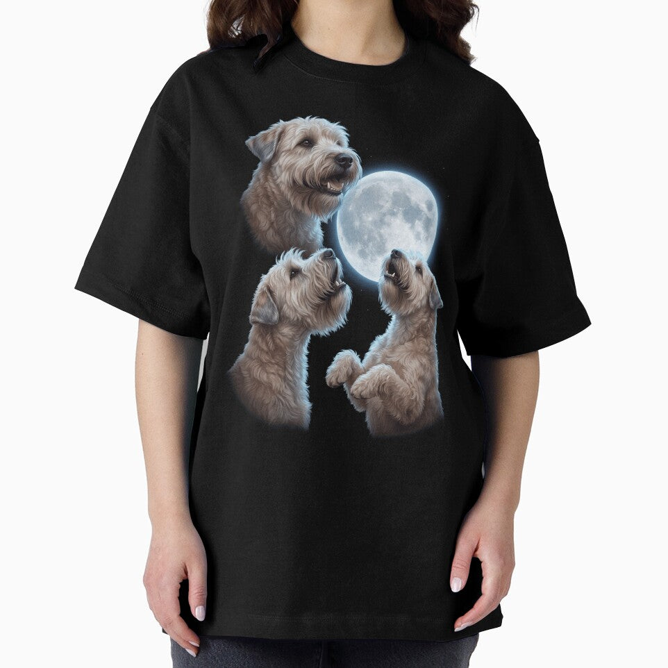 Soft Coated Wheaten Terrier Howling Moon Art Dog Owner by TerryConnells