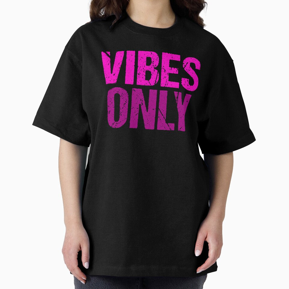 Vibes Only, Pink Grunge Typography by Memes N Lore