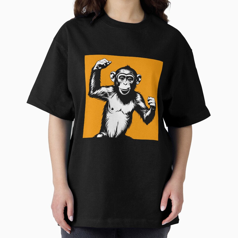 Monkey orangutan gorilla animal vintage retro cool art by anrecat