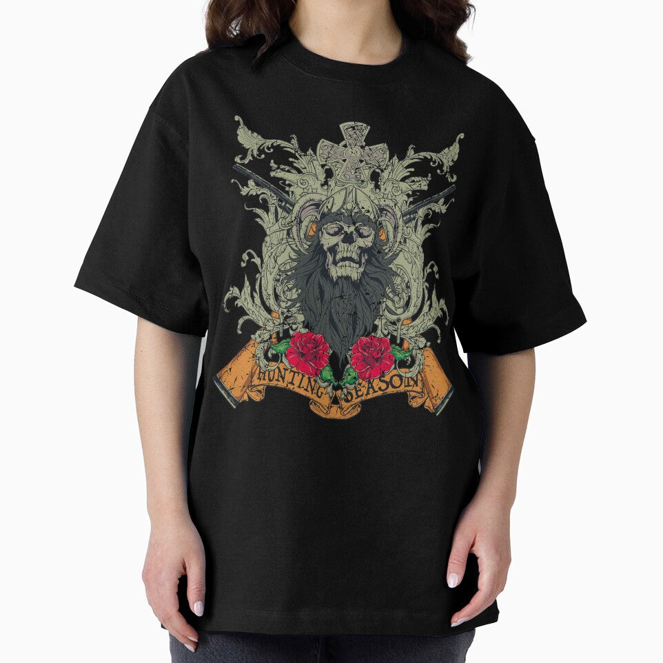 Hunting Season Skull Distressed Artwork by lushglory
