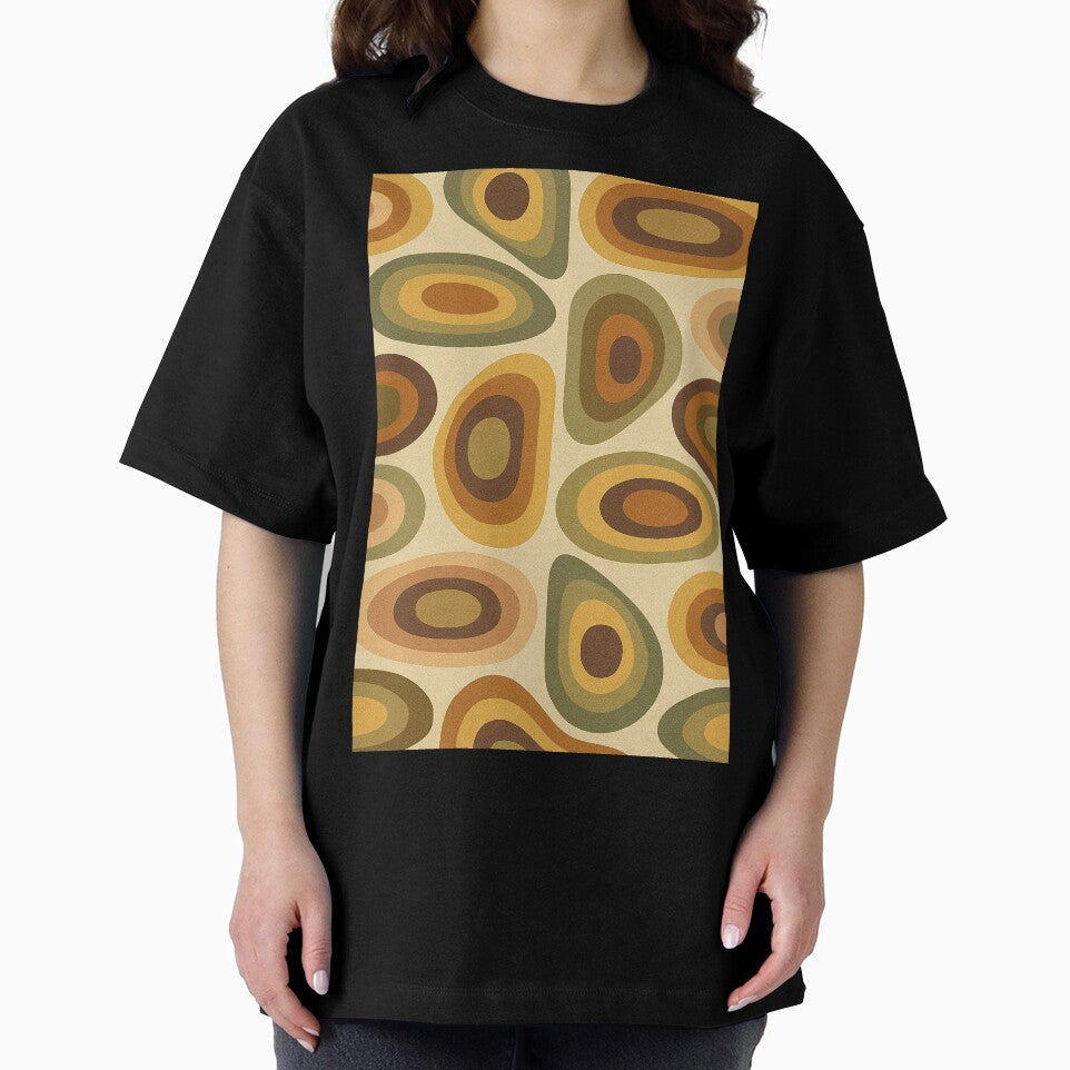 Retro Earth Tone Organic Oval Pattern by weirdfishes123