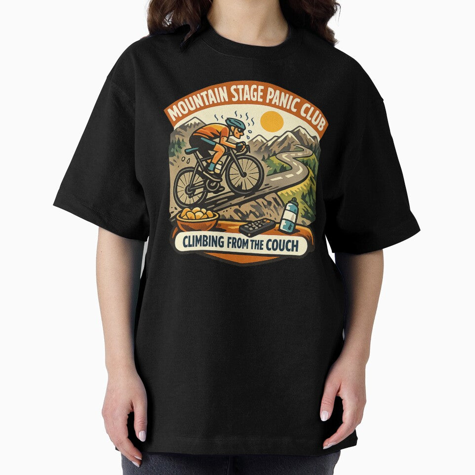 Mountain Stage Panic Club - Funny Cycling Fan Couch Coach by Concrete Coffee Studio