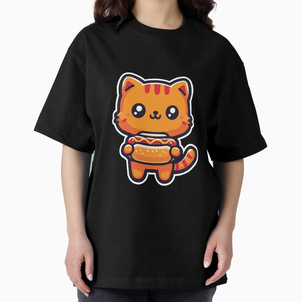 Orange Cat's Giant Hotdog Delight by WeirdDemonGames