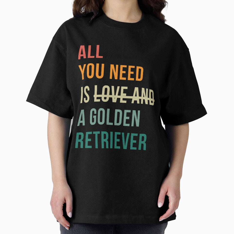 Retro all you need is a Golden Retriever dog breed design by 29Bumblebee