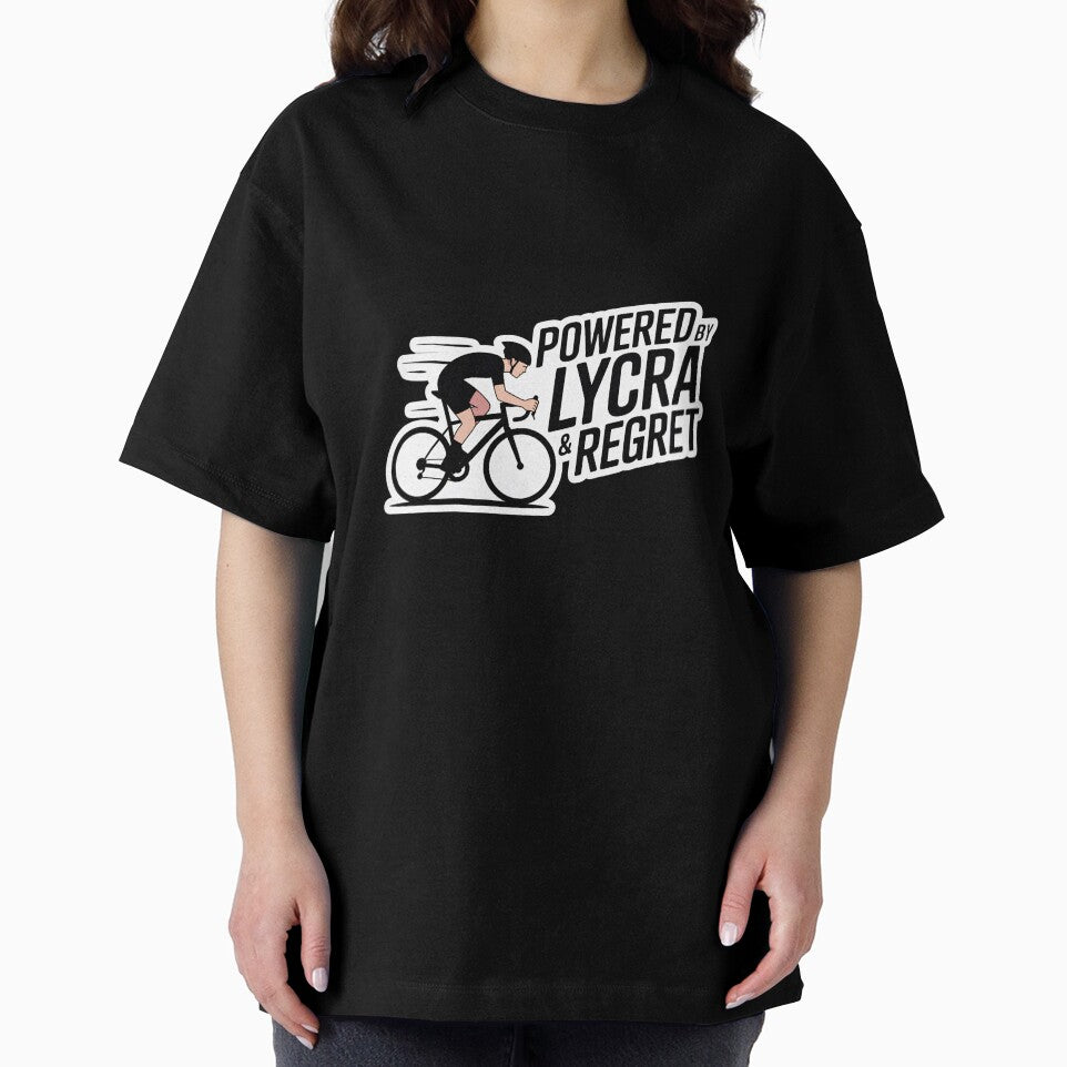 Powered by Lycra & Regret Cycling Sticker - Father's Day Gift by FestivityFinds