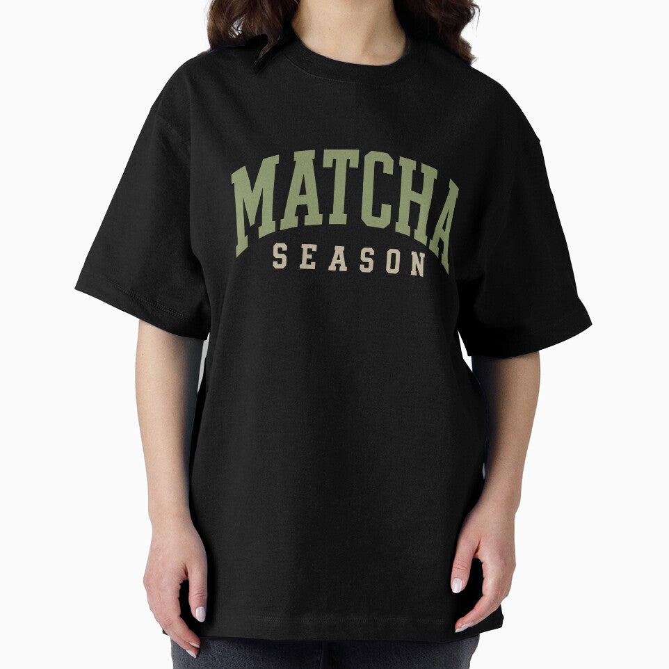 Matcha Season Green Tea Aesthetic Latte Cafe Varsity by JackCurtis1991