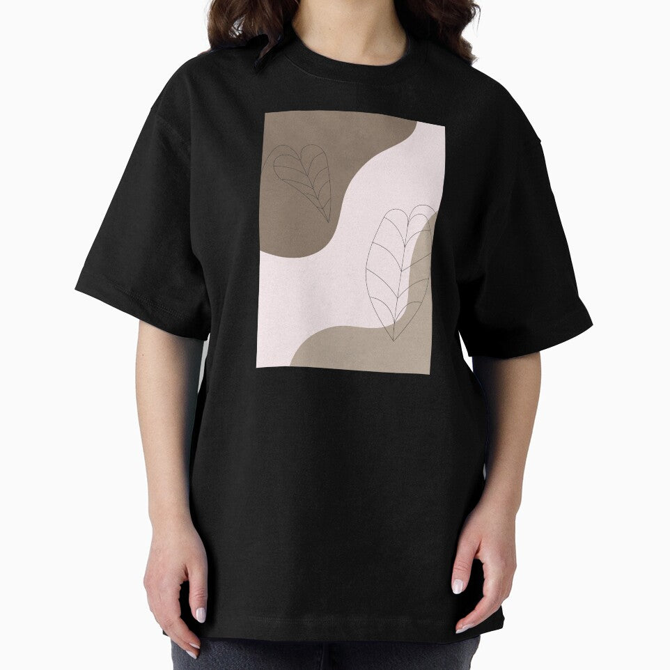 Neutral Abstract Shapes, Line Art Drawing, Scandi Artwork 1 by technicolorable_art