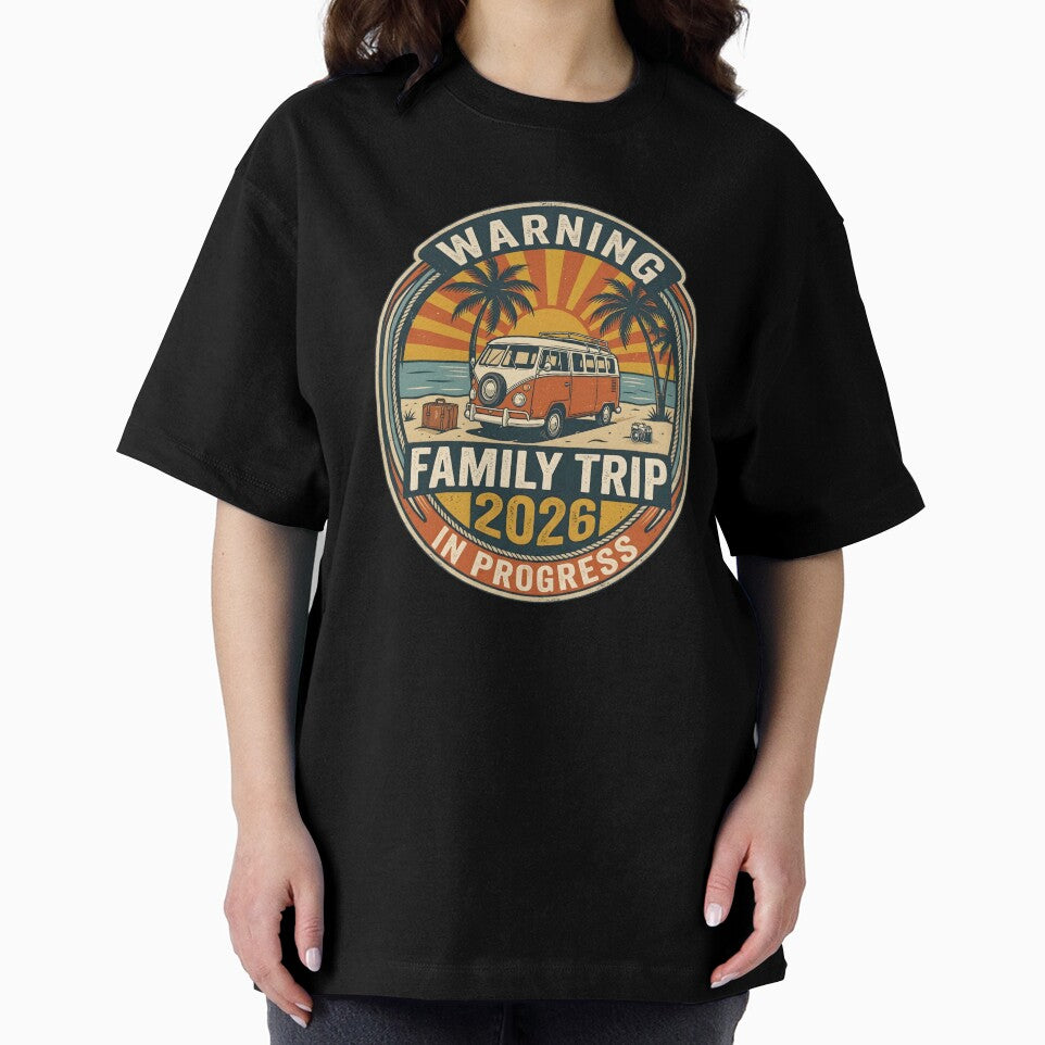 Warning Family Trip 2026 In Progress Vintage Summer Vacation by dudelinart