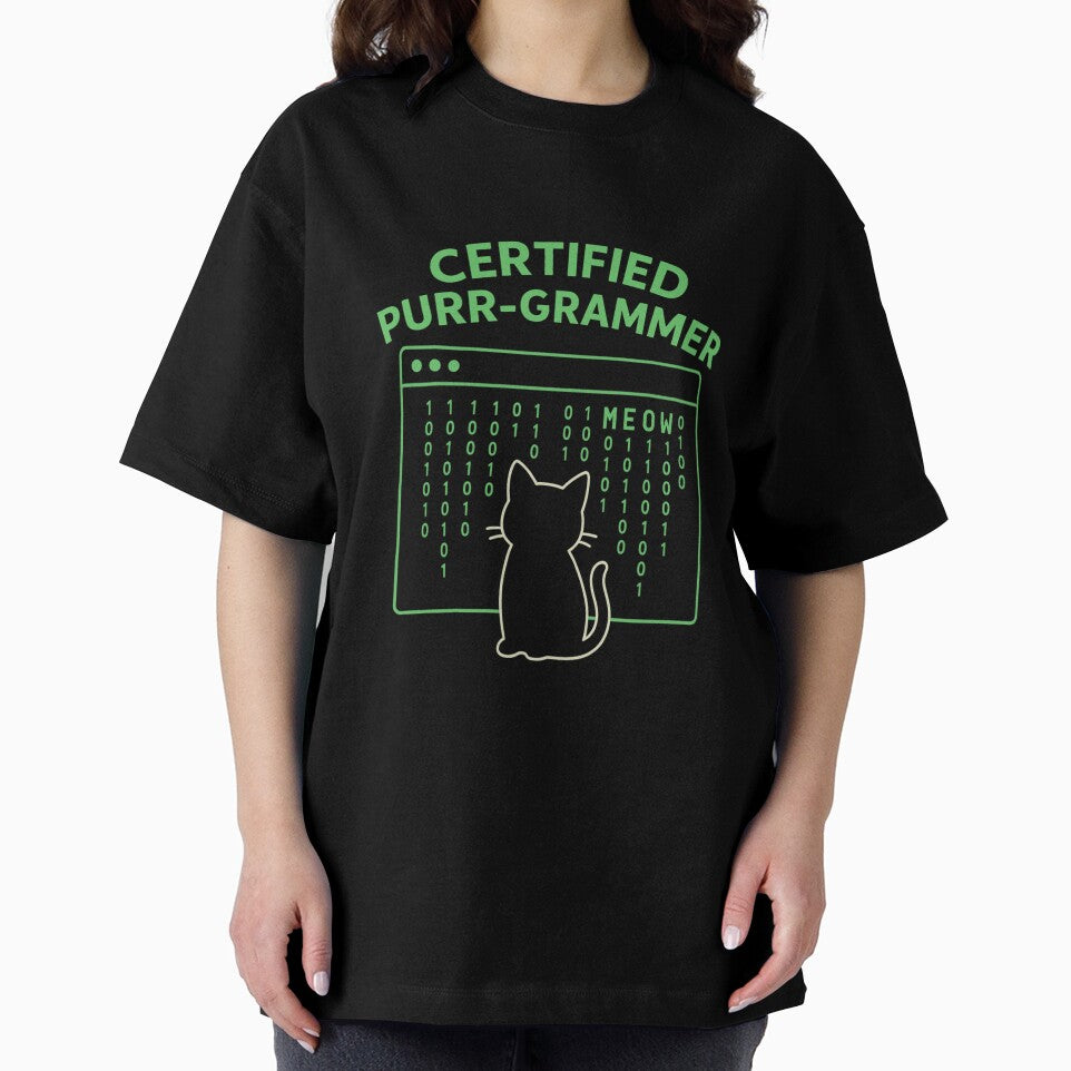 Certified Purr-grammer – funny coding cat shirt for tech geeks by PurfectAttitude