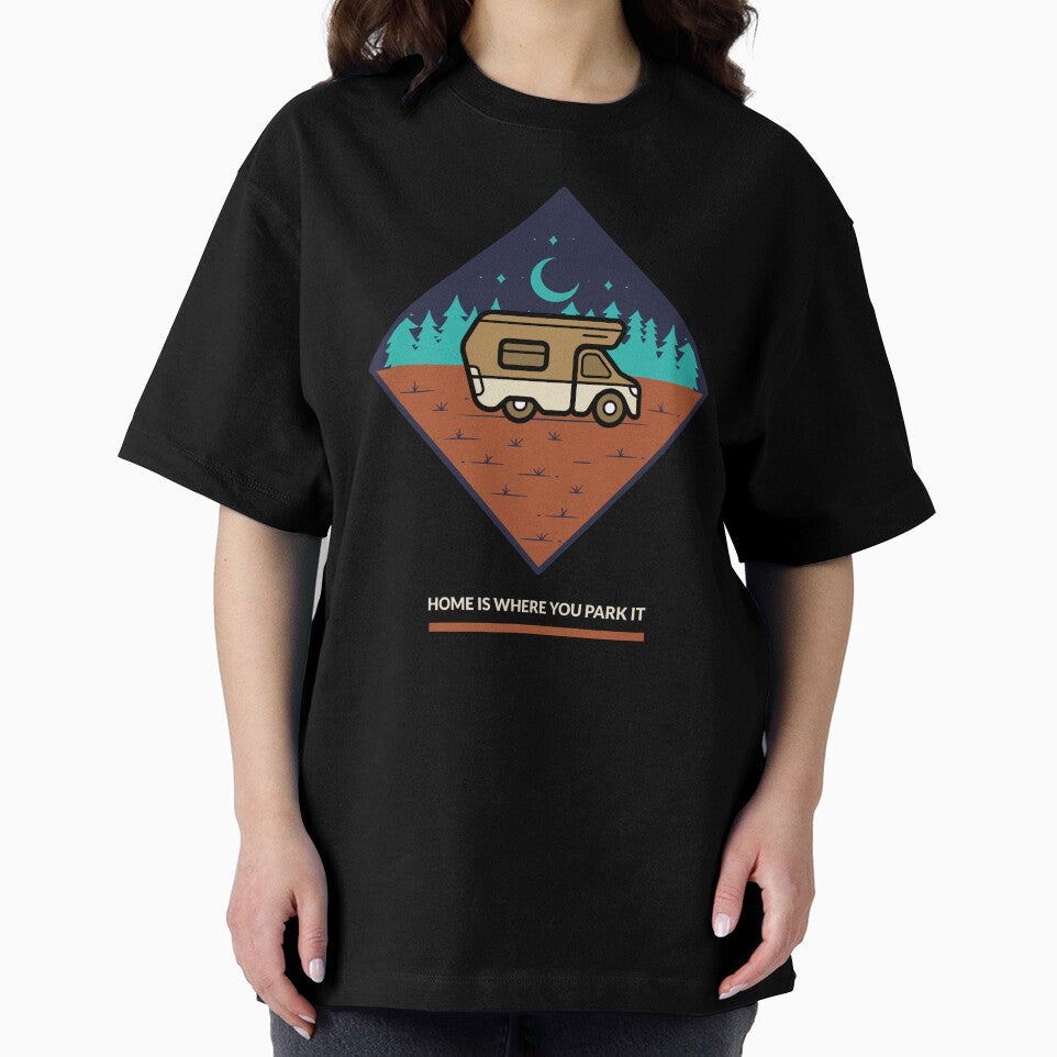 Home Is Where You Park It Van Life Camping T-shirt by TwistedPrinter