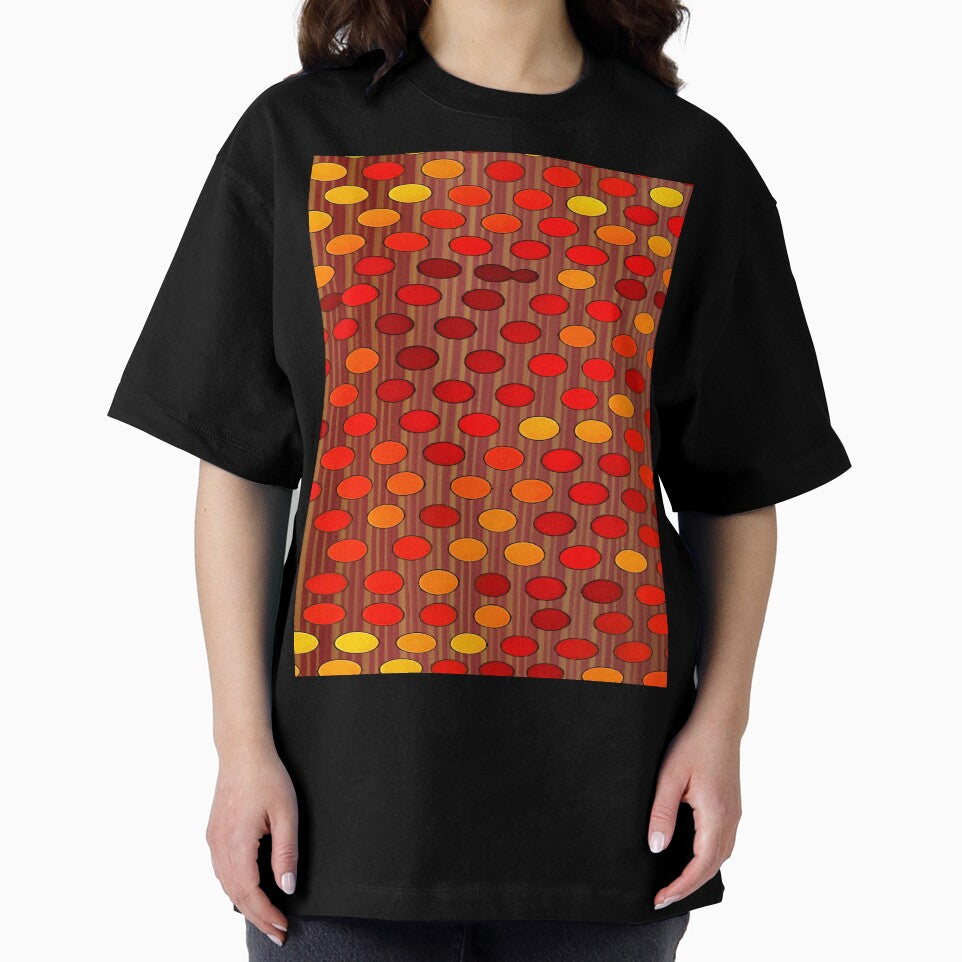Retro Red and Orange Polka Dot Pattern by SouthPrint