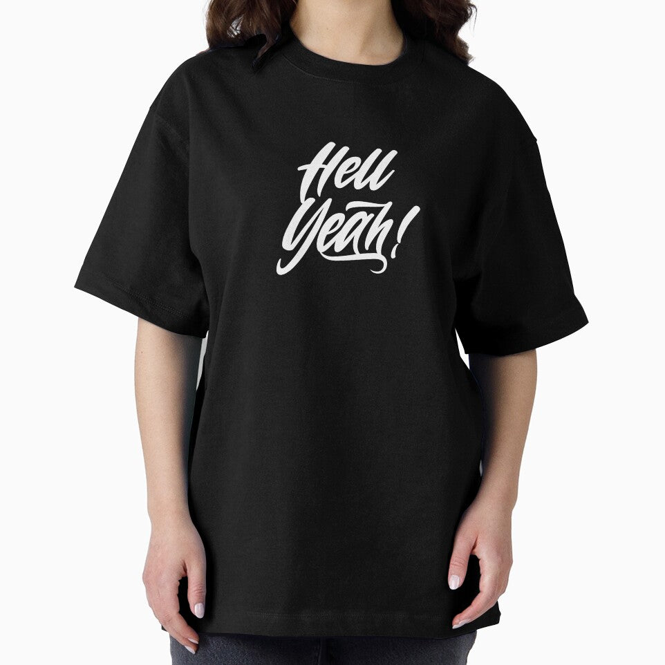 Hell Yeah! Bold white typography design by Pearl67