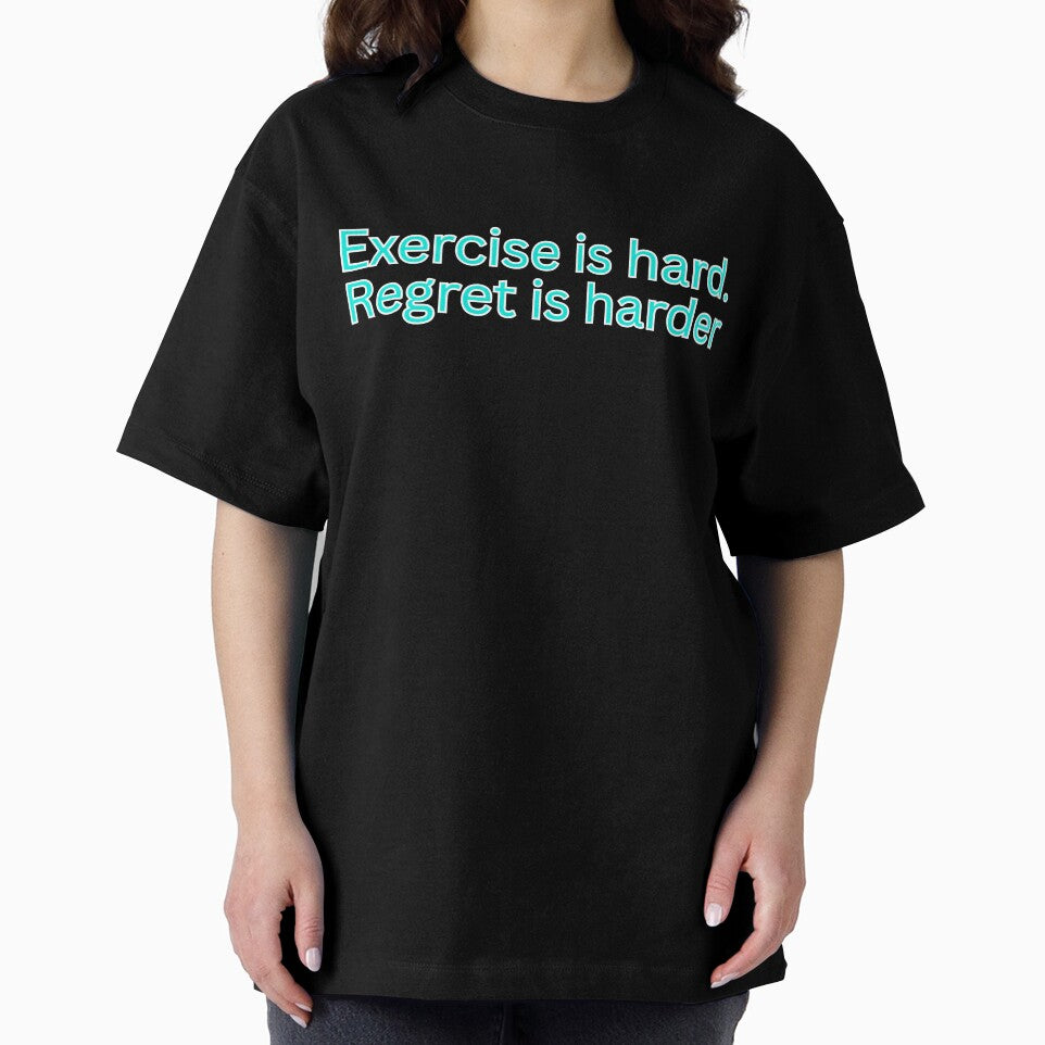 Exercise is hard. Regret is harder-gym quote by HustlersShop77