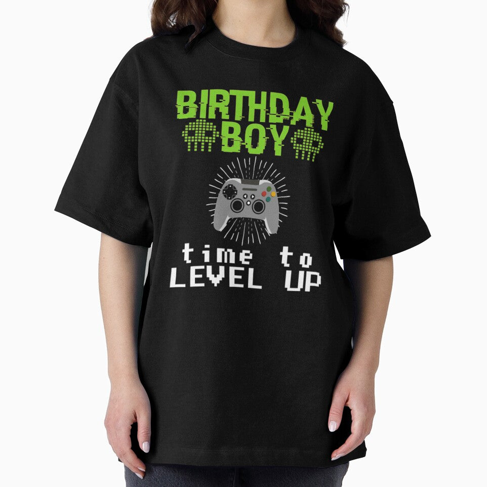 Birthday Boy Gamer Time Level up Tshirt by Clavitaps