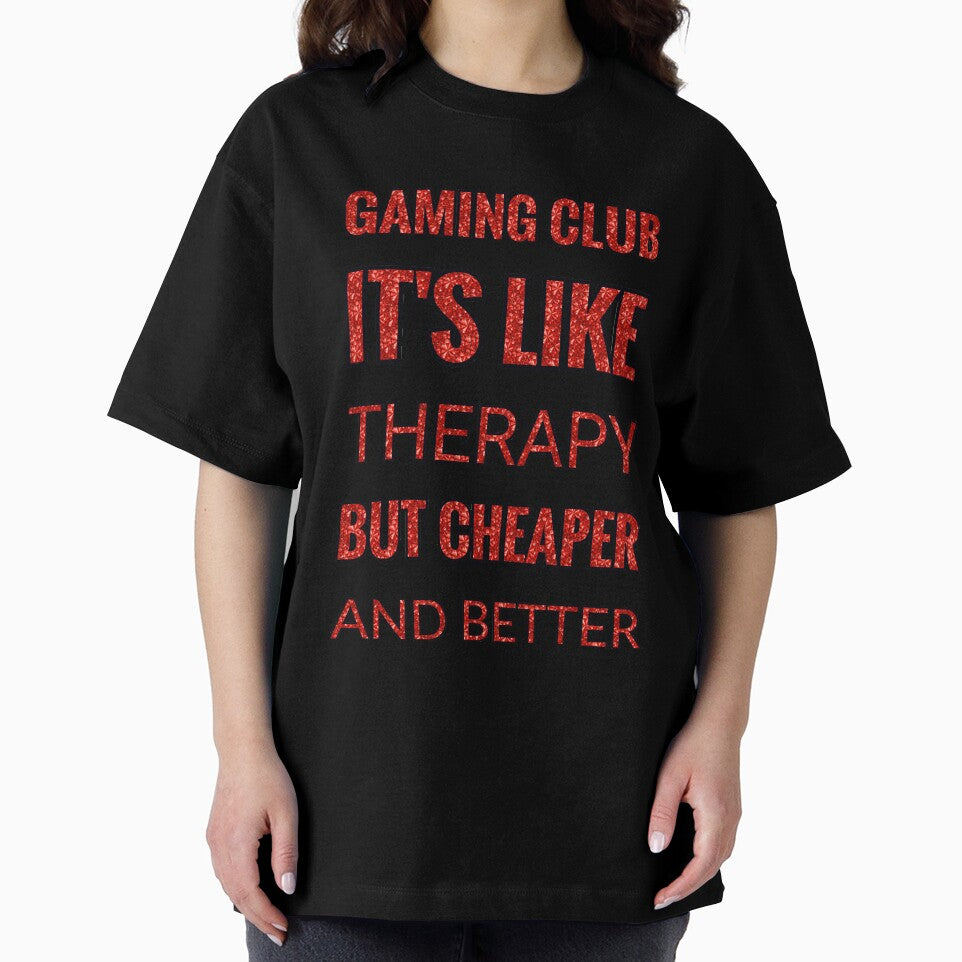Gaming Club It'S Like Therapy But Cheaper And Better Red Rhinestone by TheIconSmith