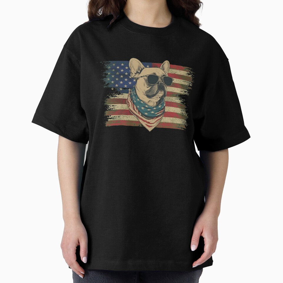 Frenchie Shades Stars Stripes Pup Graphic by SoyLamderma