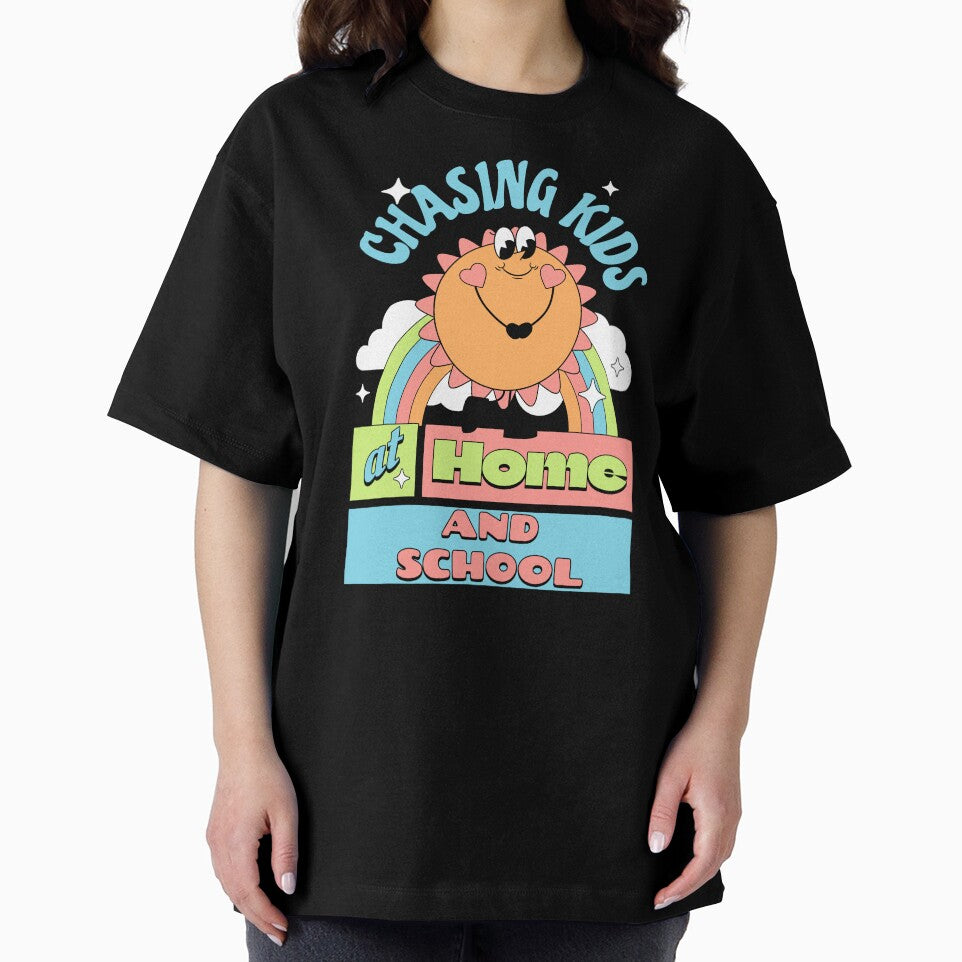 Chasing Kids At School And Home Teacher Mom by DomTeesHaven