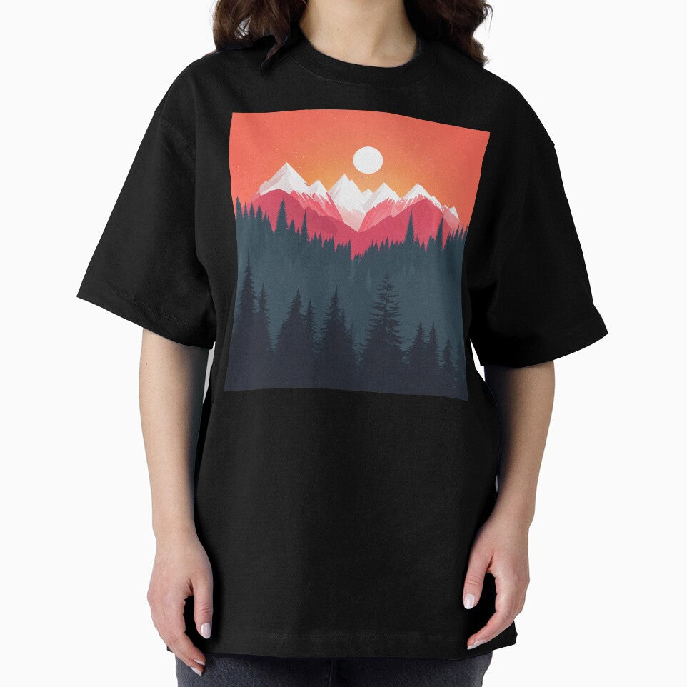 Minimalist Sunset Mountain National Park Landscape by PandaKunst