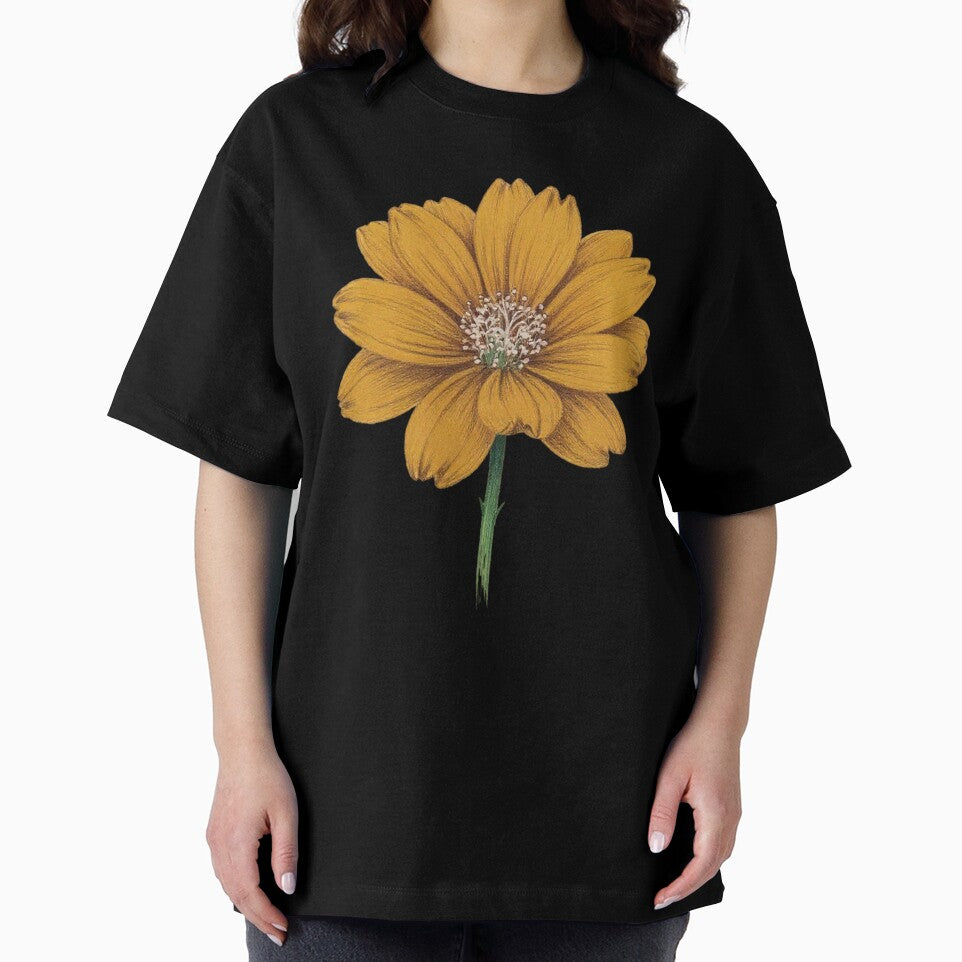 Copy of Golden Bloom — Original Mustard Yellow Flower Pencil Drawing Art by MoonHoneybyImani