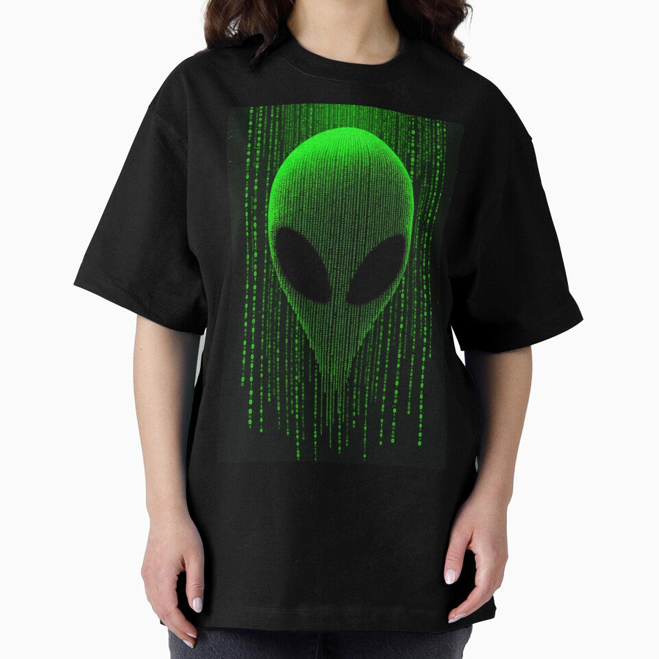Binary Alien – Matrix Code Head by OrbitTrend