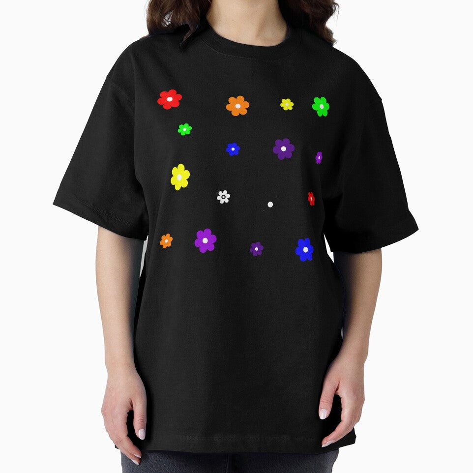 Bright Bold Retro Scattered Rainbow Flowers Pack by Aesthetic Crew