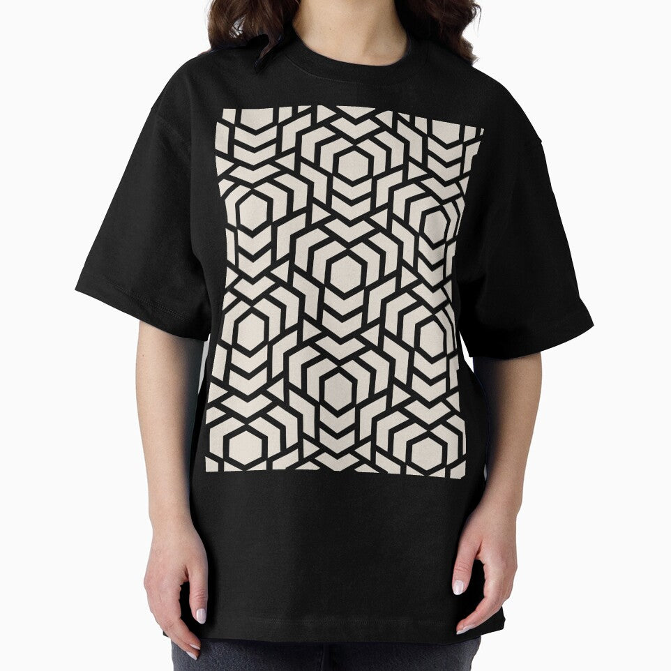 Black and Beige Tessellation Line Pattern 38 Pairs DE 2022 Popular Color Crisp Muslin DE6212 by ColorOfTheYears