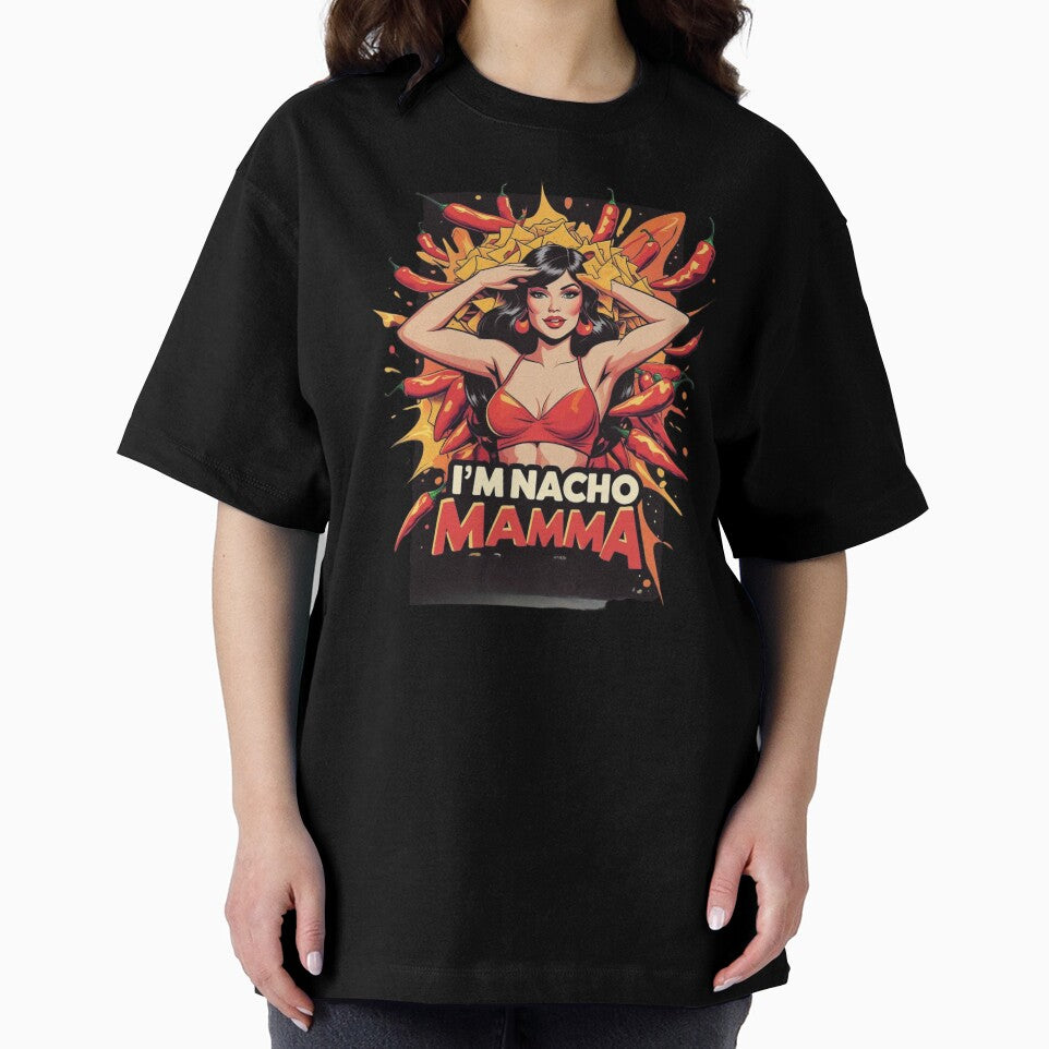 I’m Nacho Mamma – Funny Nacho Food Pun Pop Art T-Shirt by MockingMerch