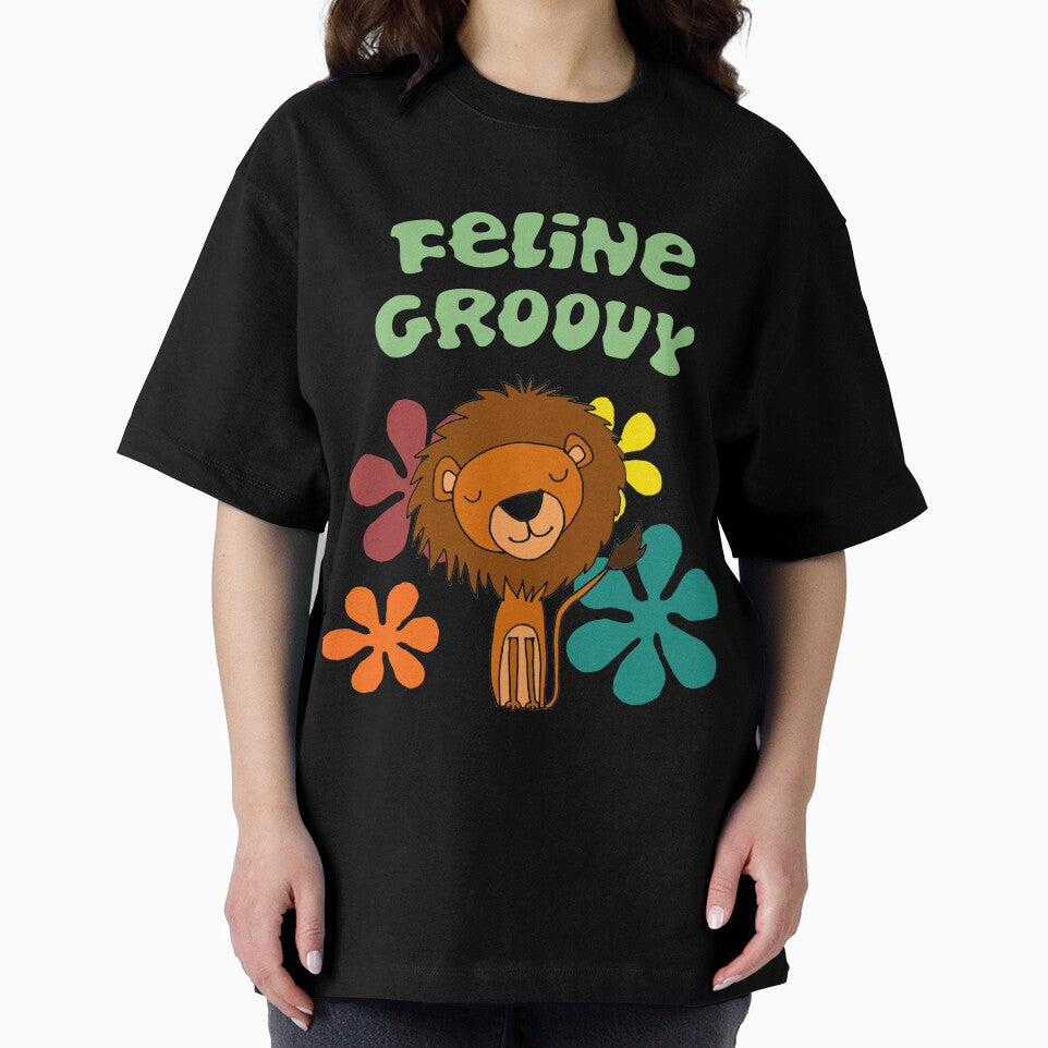 Funny Feline Groovy Lion Retro Cartoon by Nature's Fancy