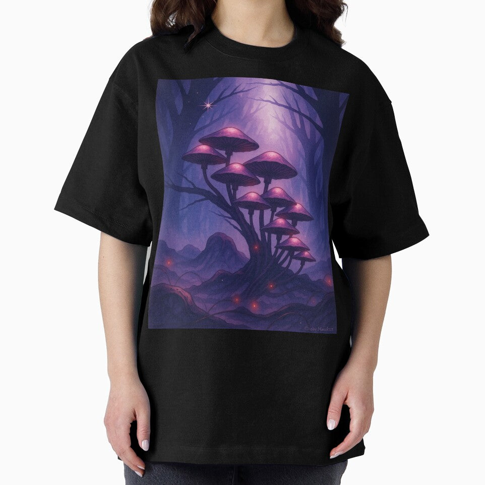 Luminescent Purple Mushroom Grove by The Rogue Mark